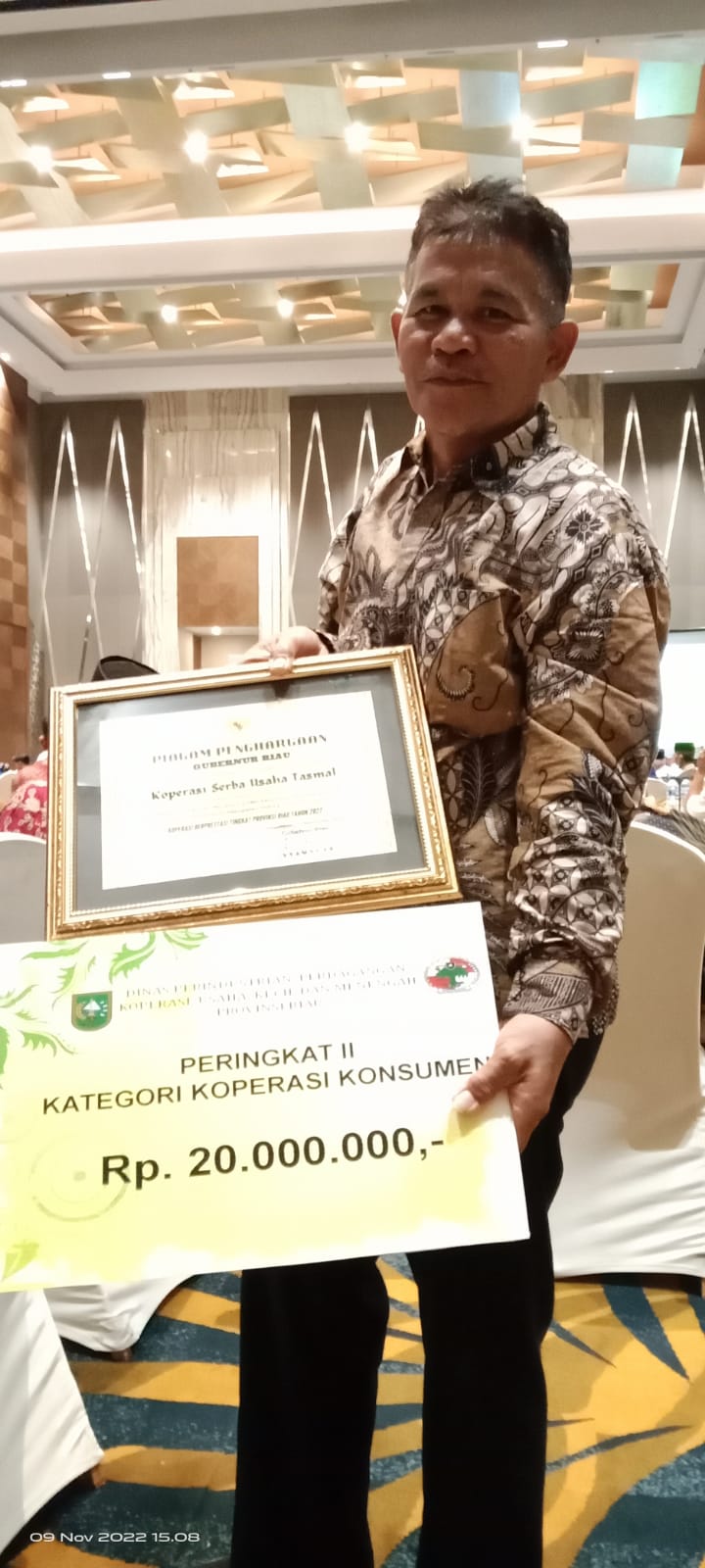 Didampingi Kadis Illyanto, Koperasi Tasmal asal Inhil Raih Prestasi Terbaik Kedua Tingkat Provinsi