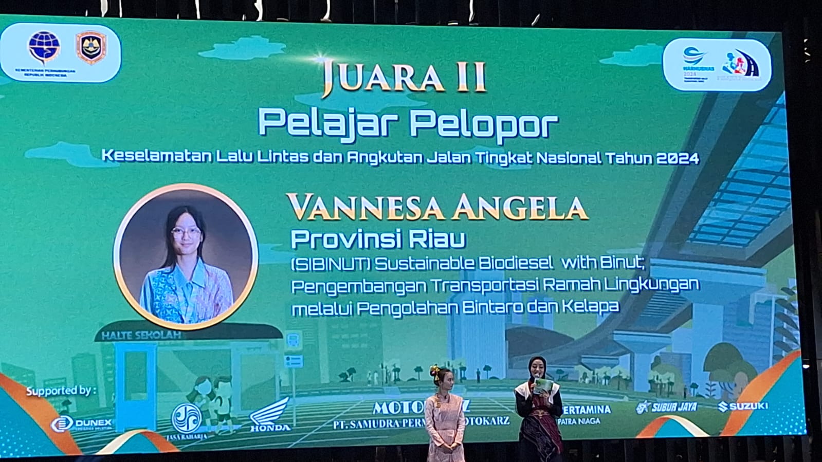 Vannesa Angela Siswi SMAN 1 Tembilahan Hulu Raih Juara II Pelopor Tingkat Nasional
