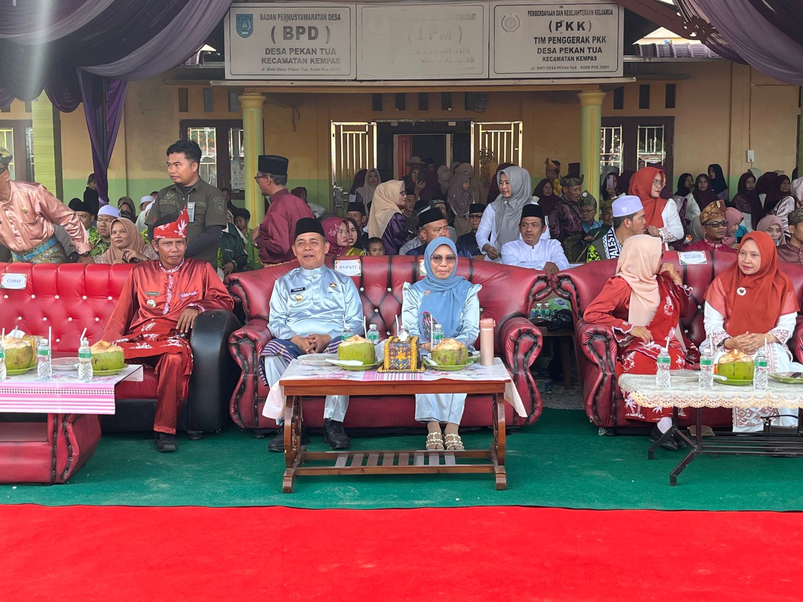Bupati Inhil dan Bunda Literasi Kunjungi PAUD Dusun Kelapa Gading